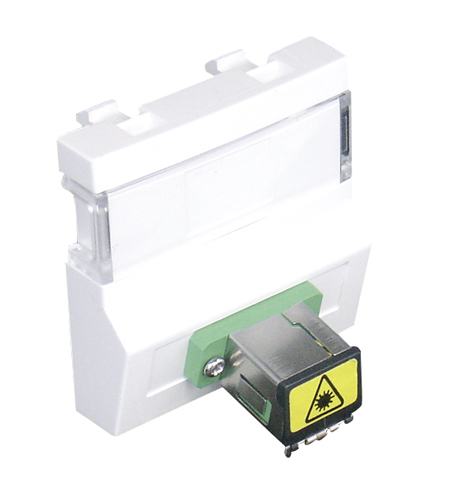 Módulo con Adaptador para Conectores de Fibra Óptica SC APC Simplex - 2 Módulos