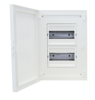 Complete Flush Mounting Distribution Panelboard - 16 Modules (2x8)