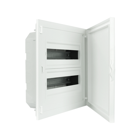 Complete Low Depth Flush Mounting Distribution Panelboard - 32 MODULES (2x16)