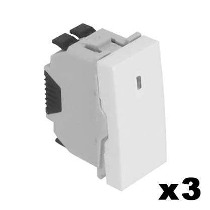 Tres Interruptores  con Piloto de Señalización 